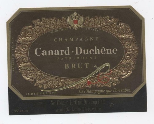 étiquette champagne canard - Étiquette,