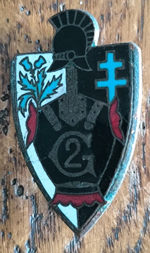 Insigne régiment du - 2°, rg