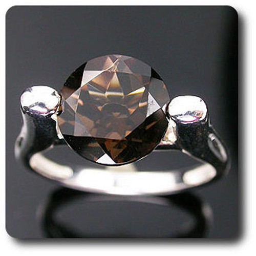 Bague quartz fume argent 925 - bague,