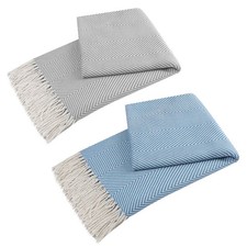 Jeté Décoratif Franges à