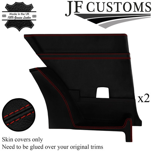 Couture rouge cuir porte - d,