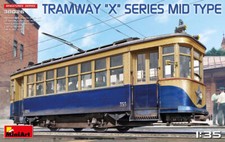 Miniature Bus Tram Via Miniart Tramway X-Series Mid Type Model Kit 1:35