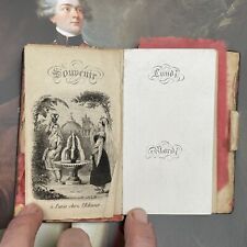 Carnet de bal XIX ème objet de vertu  éphéméride 'à Paris chez l'Éditeur'