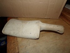 ANCIEN BATTOIR À LINGE EN BOIS SCULPTÉ ART POPULAIRE