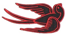 Patch écusson patche thermocollant hirondelle punk tattoo rockabilly