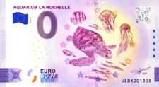 17 LA ROCHELLE Aquarium 9, Tortue, 2025, Billet Euro Souvenir