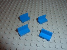 4 x LEGO Bleu Panel  Ref 4865
