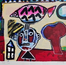 Corneille Reve Du Pecheur Signée Guillaume Corenelis Van Beverloo Dutch Cobra