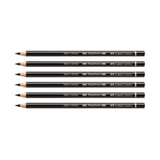 Lot de 6 crayons de couleur - Noir - 199 - Polychromos Faber-Castell