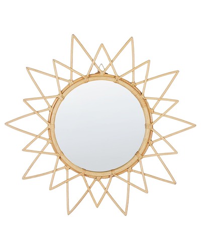 Miroir mural boho rotin - miroir,