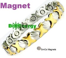 Magnétique Power Energy Santé Bracelet Bio Brassard brassard arthrite Acier Inox