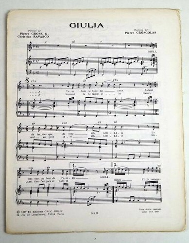 Partition vintage sheet music