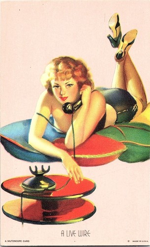 Carte postale mutoscope pin - carte,