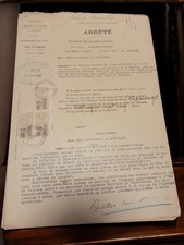 Document ancien vintage arrêté préfectoral Marseille années 1930-40 Bouches-du-R