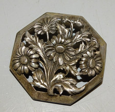 - BROCHE ARGENT FLEURS