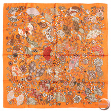HERMES Silk Scarf "Fleurs et
