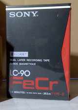 Lot de 2 : Sony LC-90 FeCr Type II Elcaset Neuve Bande magnétique Dual Layer