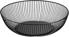 XIALINBUY Corbeille à fruits en fil métallique noire 275 x 9 cm en métal desi...