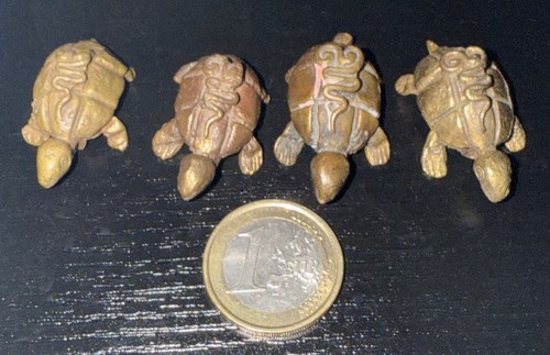 Amulettes tortues bronze - tortues, bronze/