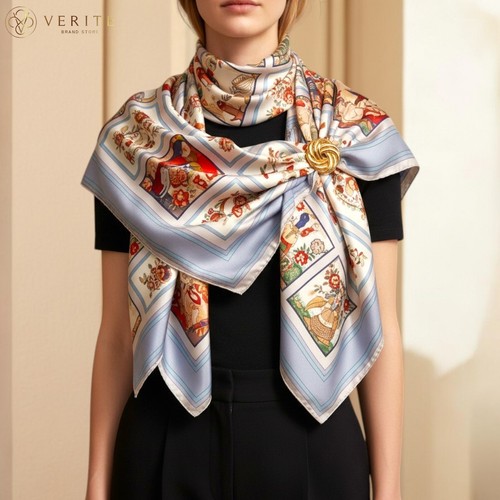 Rare vintage hermes silk scarf - hermes,