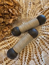 Haltères  x 2 en fonte fin XIXe début XXe, anciens poids musculation