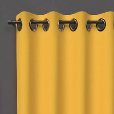 Rideau occultant à œillets 140x240 cm ou 140x180cm Jaune Prêt a poser