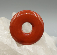 Pendentif Donut En Jaspe Rouge