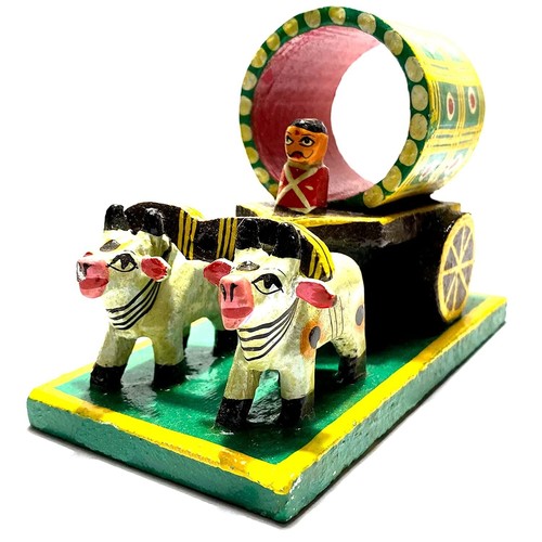 Statue bois chariot à - statue,