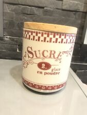 Pot ancien Sucre glace en poudre N°2 vintage en céramique - Comptoir de famille