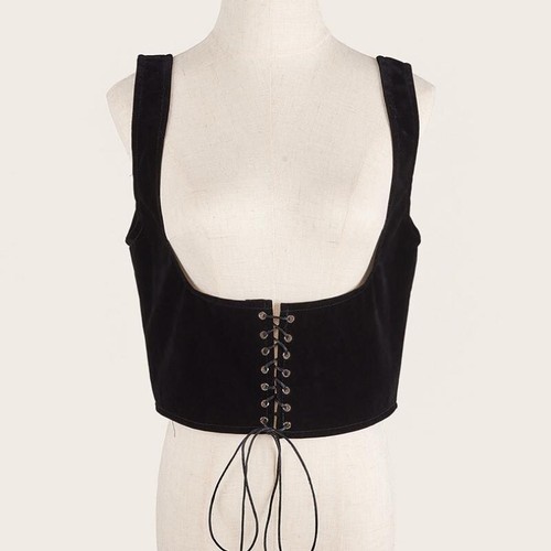 Femme velours large corset - large,