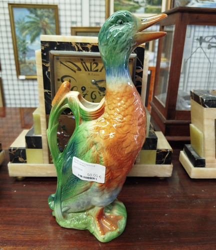 Pichet canard barbotine
