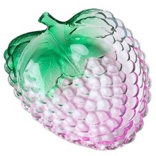 Assiette à dessert en verre : Plateau de service fraise-raisin - Plat en forme