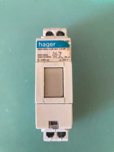 Hager contacteur 20a 230v e130 - hager,