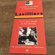 BERNARD LAVILLIERS - CONCERT PRIVÉ NEW MORNING 1997 - INVITATION!!!!!!!!