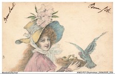 AWOP17-0930-ILLUSTRATEUR - Femme et nid d'oiseau