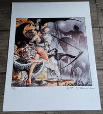 Milo Manara - Lithographie, érotique, (tirée du tarot la mort )- Signée - 1992
