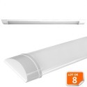 Lot de 8 Réglette LED 18W 1500lm Blanc Neutre 60cm