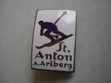 Ancien et RARE insigne EGF 30mm TYROL - St ANTON A. ARLBERG Autriche / Allemagne