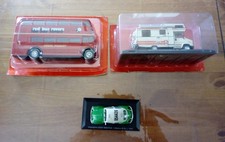 LOT 3 miniatures 1/43 automobile camping car.bus.taxi