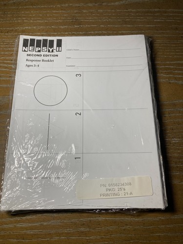 Nepsy response booklets - nepsy-ii,