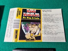 Cassette Audio GENE VINCENT BE BOP A LULA 1988 Tape RARE THE ENTERTAINERS