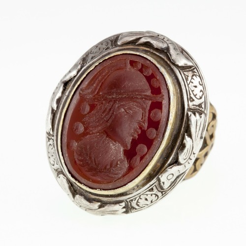 Bague intaille cornaline - bague,