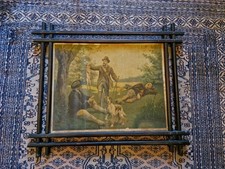 Cadre Ancien en bois art populaire Époque XIX Ème S Dimension totale 58,5 cm