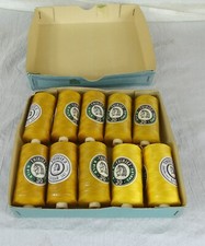 10 BOBINES DE FIL THIRIEZ EN BOITE CARTON - ANCIENNE MERCERIE FILS CABLES