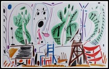 Pablo PICASSO : Carnet de Californie, Intérieur VII, lithographie 1959