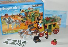 DILIGENCE ST LOUIS NATIONAL BANK jouet PLAYMOBIL Western 70013 + lanterne