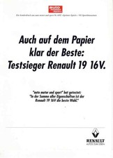 Catalogue brochure Renault 19