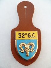 Insigne Badge sur cuir 32° GC Groupement de Camp ORIGINAL Boussemart