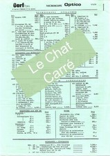 Microscopes Optico - Catalogue + Grille des Tarifs - Eds. Cerf - 1981