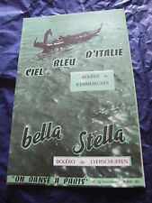 "Partition Ciel bleu d'Italie de R. Emmerechts Bella Stella de J. Verschueren"